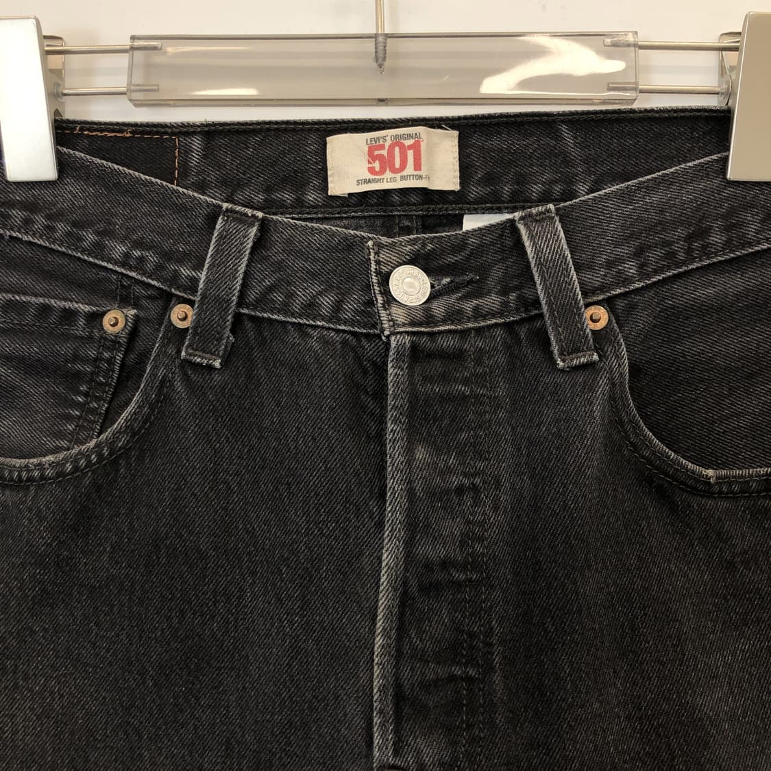 00s 리바이스 501 스트레이트 레그 흑청데님진 31-32  상품이미지2