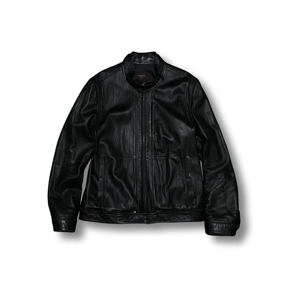 [L] ROBO 빈티지 트렌드 블랙 양가죽 자켓 상품이미지1