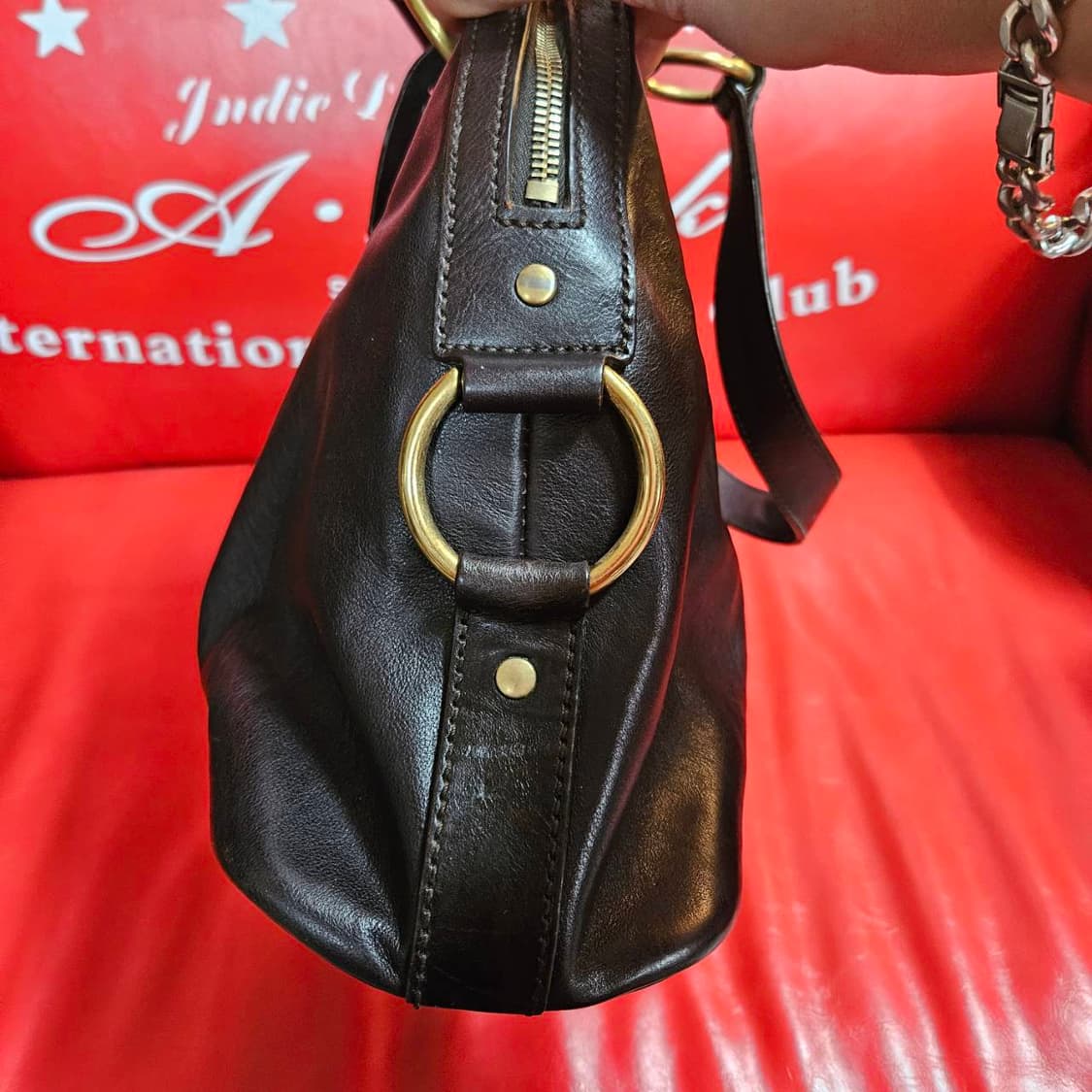 입생로랑(YSL) 뮤즈 브라운 레더 토트백 상품이미지5