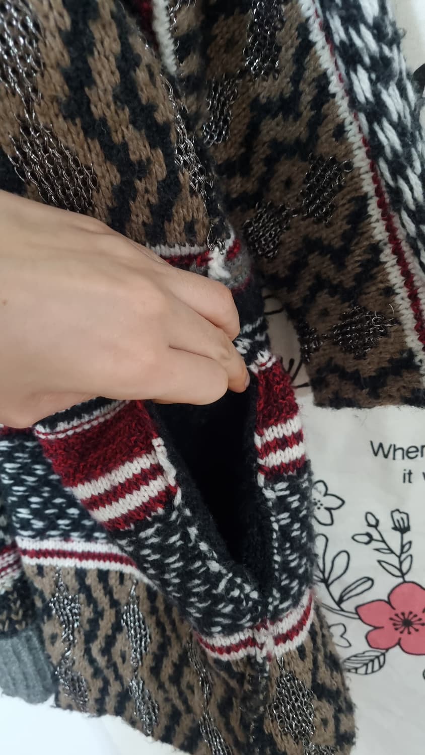 [maje]에스닉 오픈 니트 가디건 80 상품이미지4