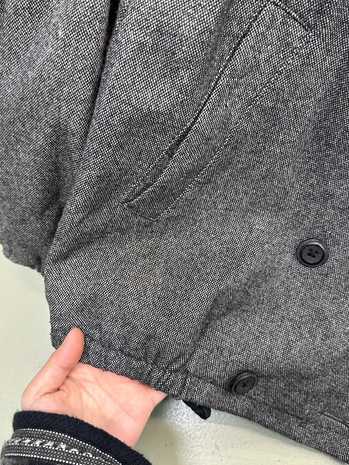 charcoal cowl neck jacket 상품이미지7