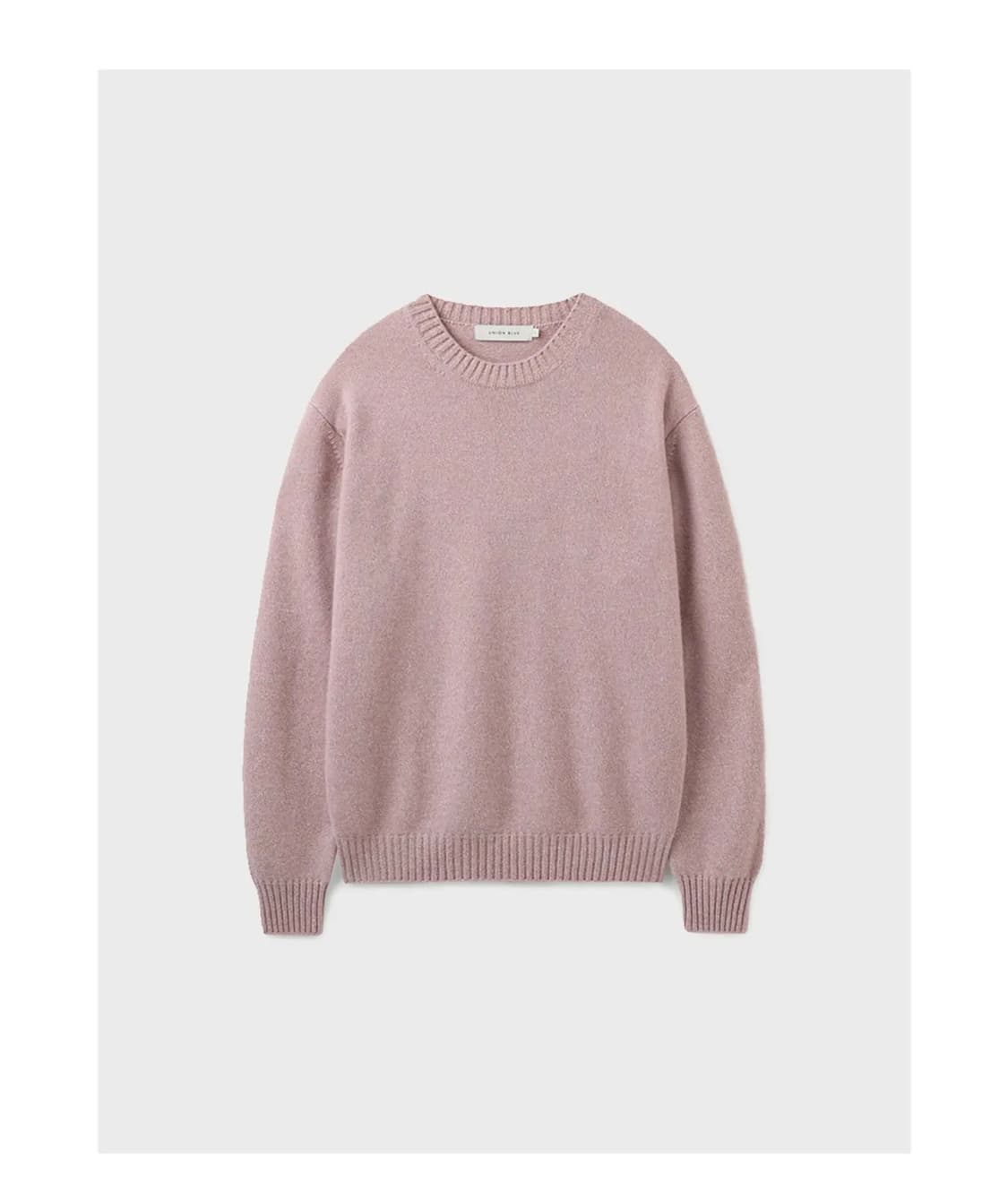 [M] 유니온블루 V2 캐시미어 울 크루넥 니트 라이트 핑크 상품이미지1