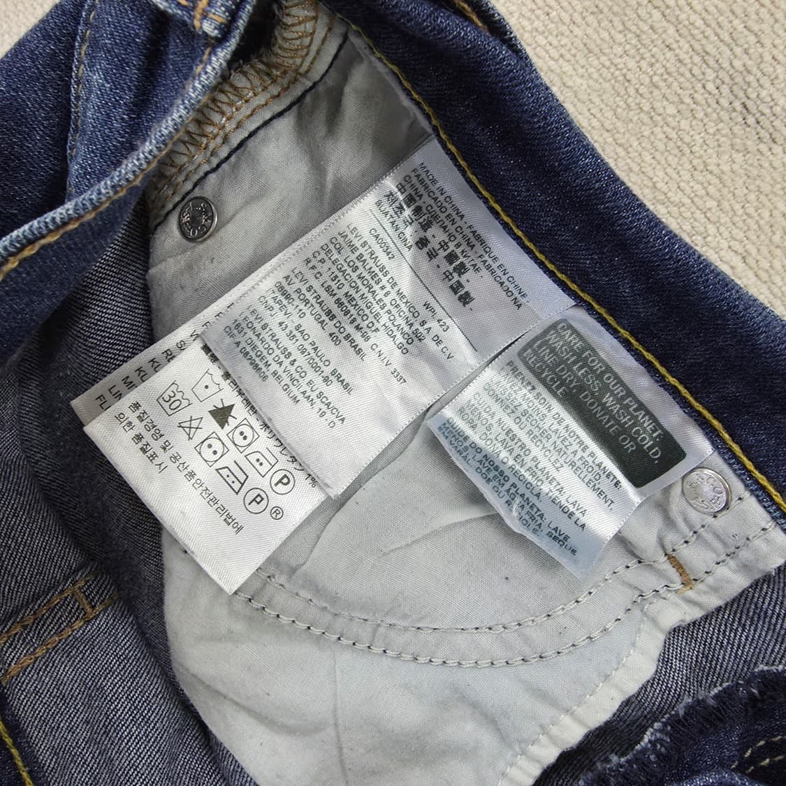 [W25] 리바이스 스키니 데님 팬츠 0126J2 상품이미지3