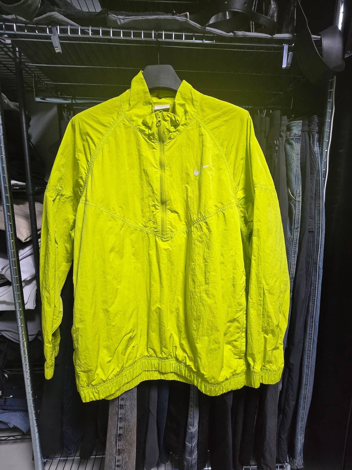 나이키 x 스투시 윈드러너 자켓 브라이트 캑터스 L사이즈 상품이미지2