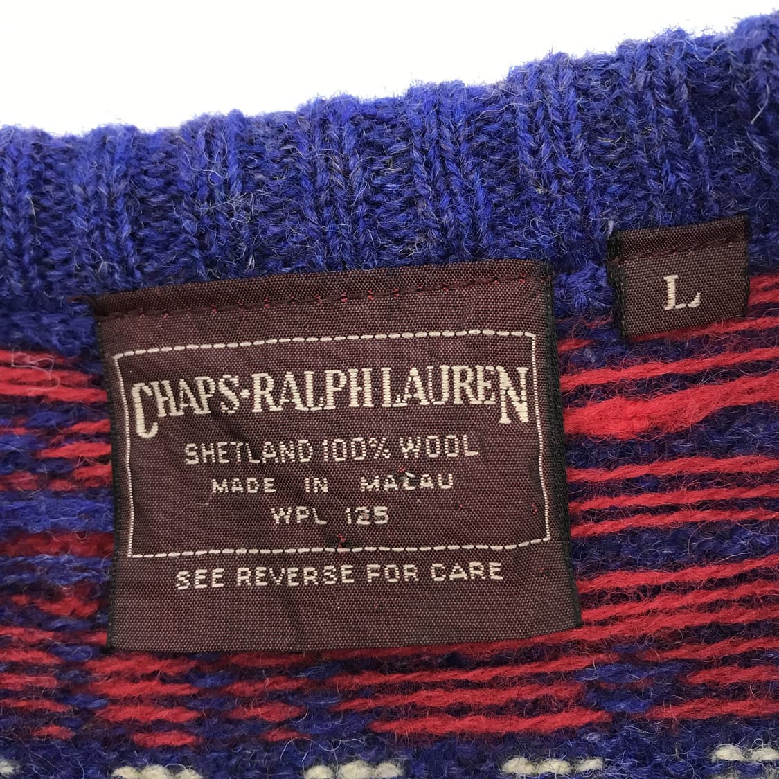 CHAPS 챕스 폴로 랄프로렌 90s 노르딕 니트 [L] 상품이미지4