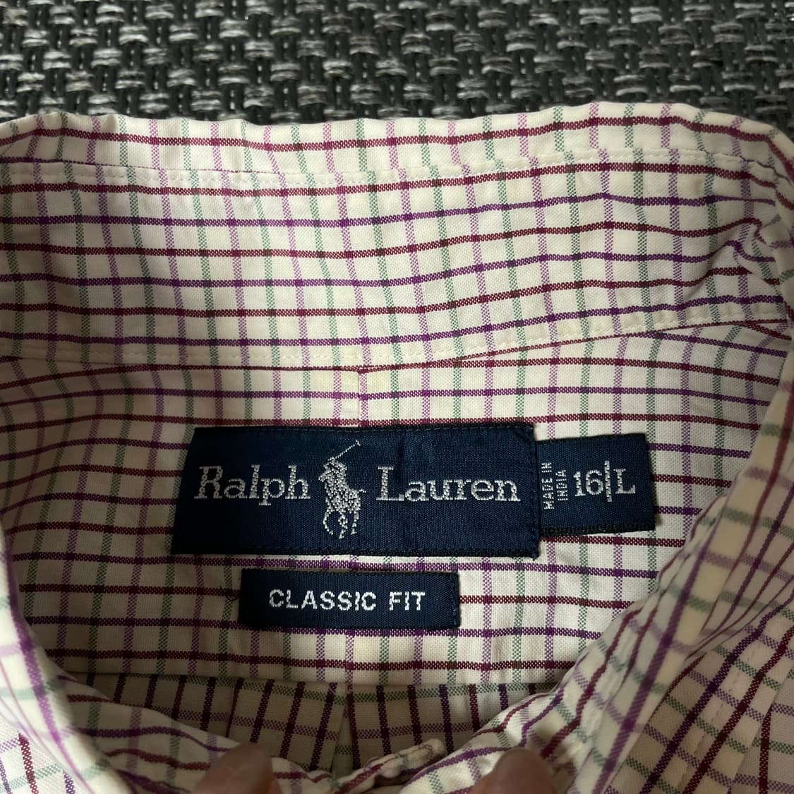 폴로랄프로렌 퍼플 핑크 그린 멀티배색 체크 긴팔 셔츠 클래식핏 16 상품이미지4
