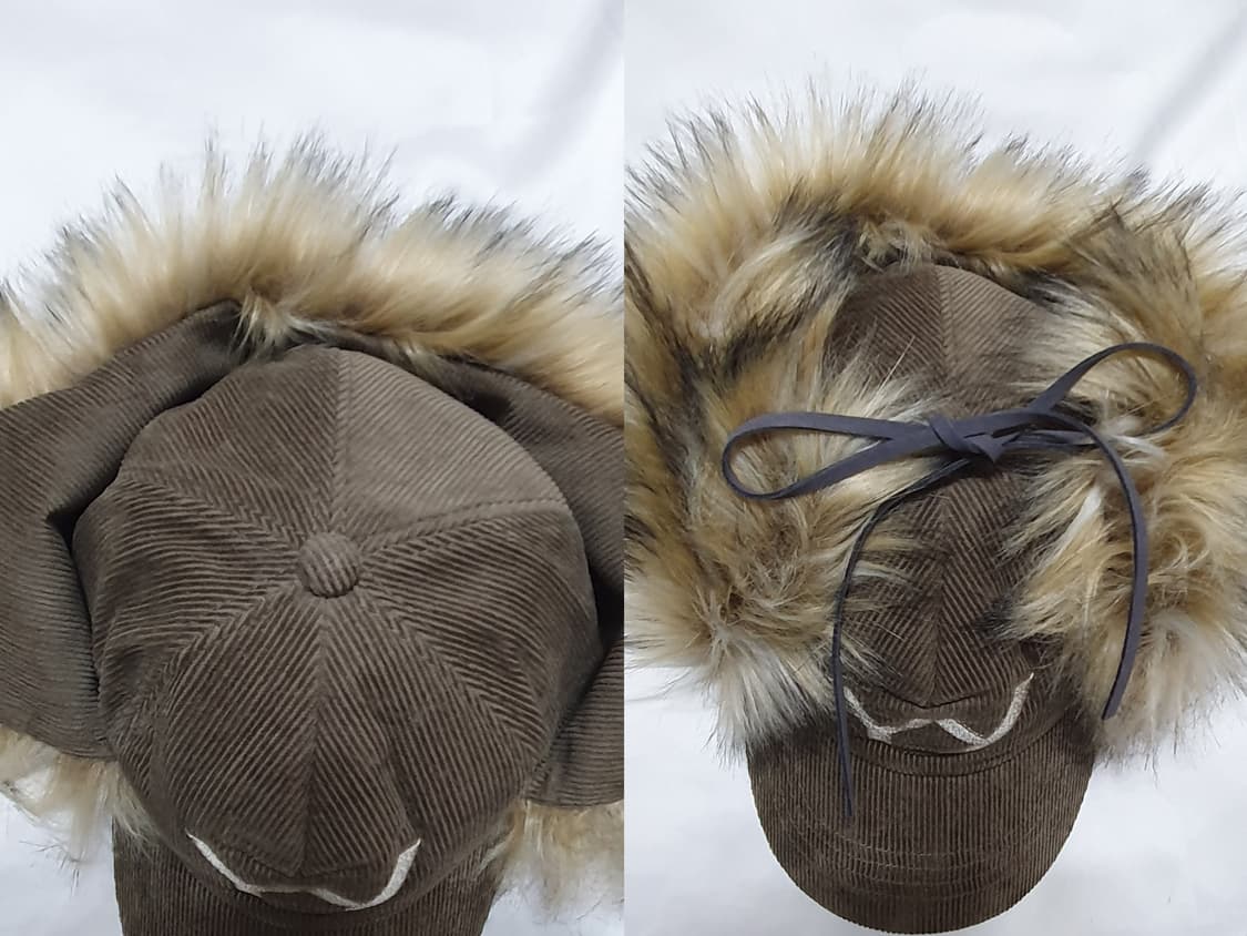 브라운 베이지 오픈와이와이 포우퍼 코튜로이 이어프랩 캡 볼캡 모자 상품이미지8