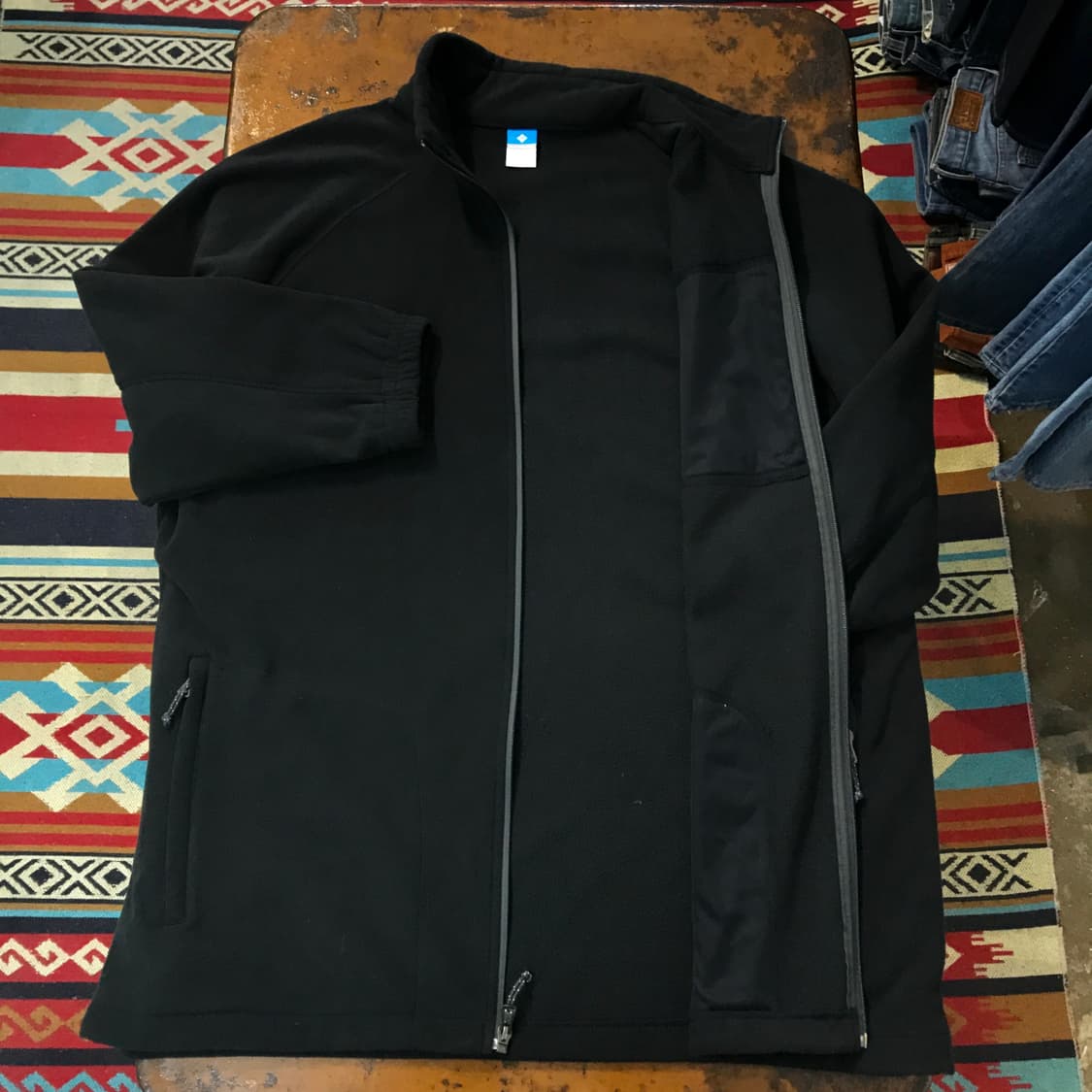 컬럼비아 블랙 집업 플리스 자켓 남성 115 빅사이즈 상품이미지4