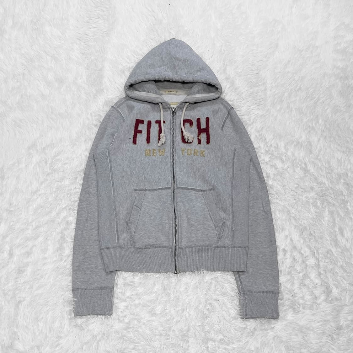 아베크롬비 피치 로고 후드집업 그레이 상품이미지2
