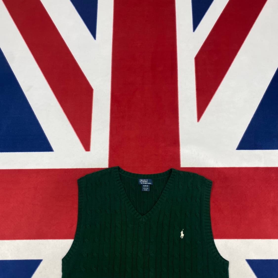 폴로 니트조끼 실측 S - M  상품이미지2