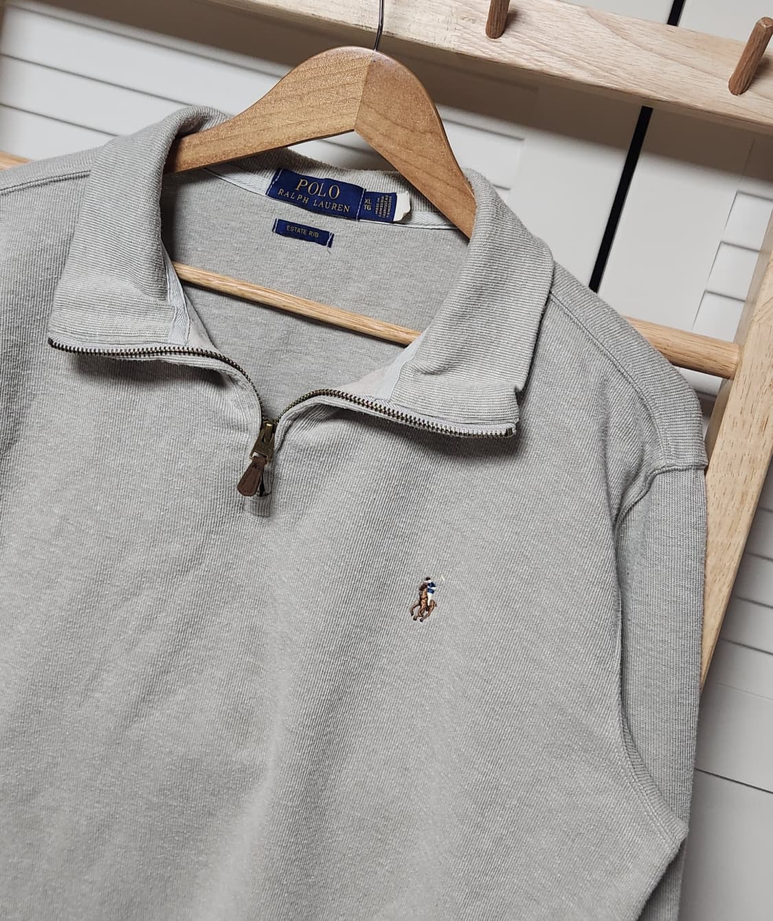 폴로 랄프로렌 하프집업 그레이 니트 맨투맨 상품이미지1