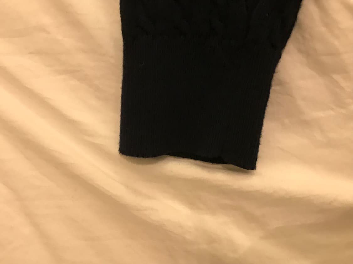 폴로 꽈배기 케이블 니트 가디건 남색 네이비 걸즈 상품이미지7