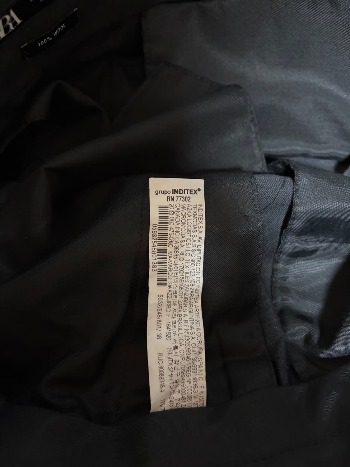 자라 남성 울 정장바지 (30) 상품이미지4