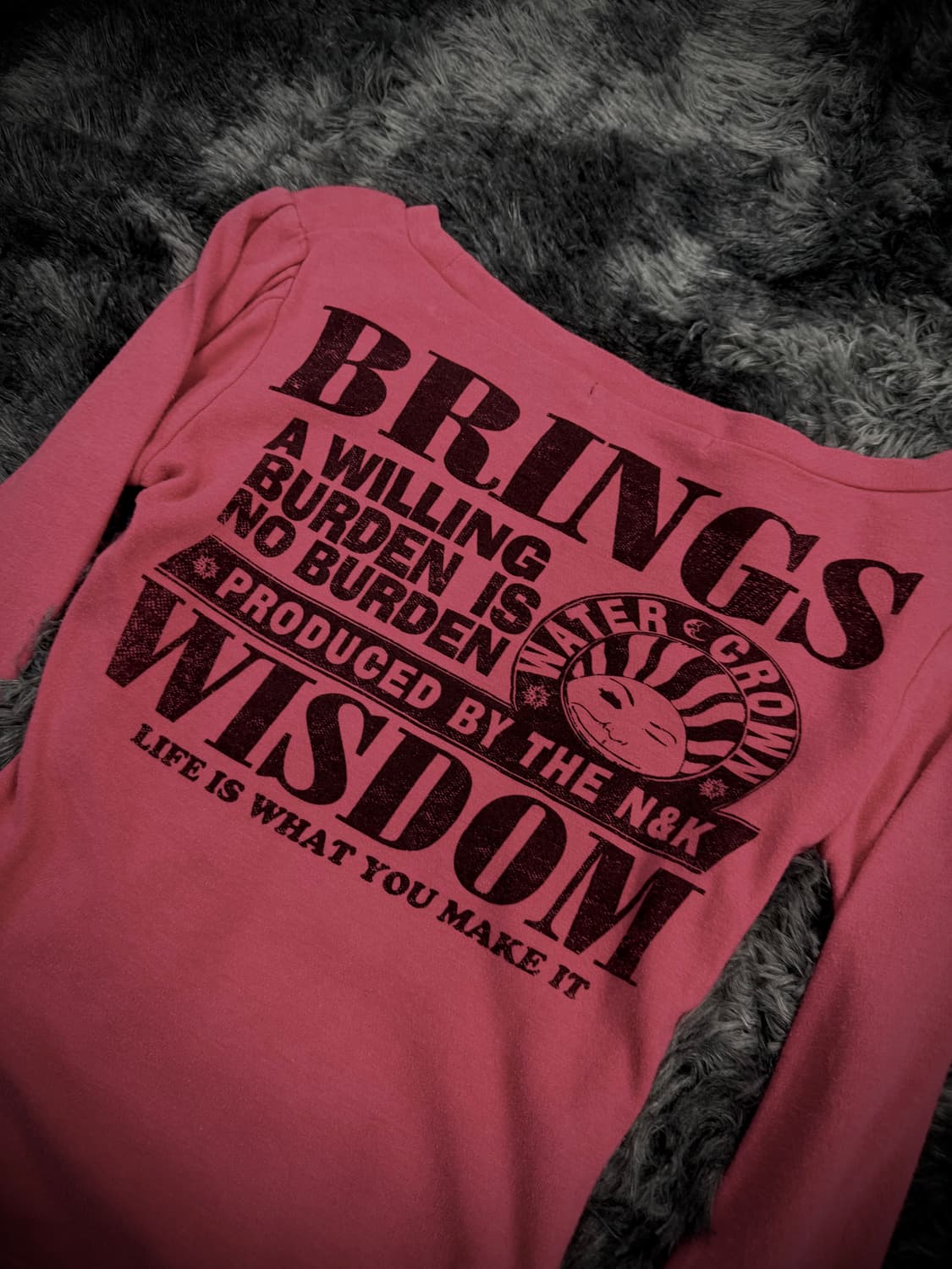 핑크 y2k 퍼프숄더 크롭 레터링 긴팔 상품이미지4