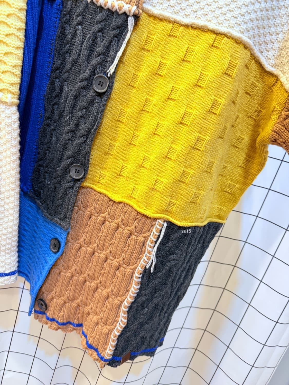 아더에러 x 자라 패치워크 오버사이즈 가디건 상품이미지3