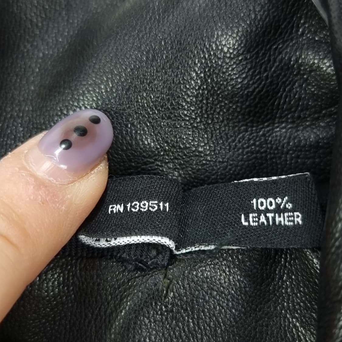 빈티지 리얼 쉽스킨 레더 양가죽 사선 라이더 레더 자켓 블랙 M16807 상품이미지8