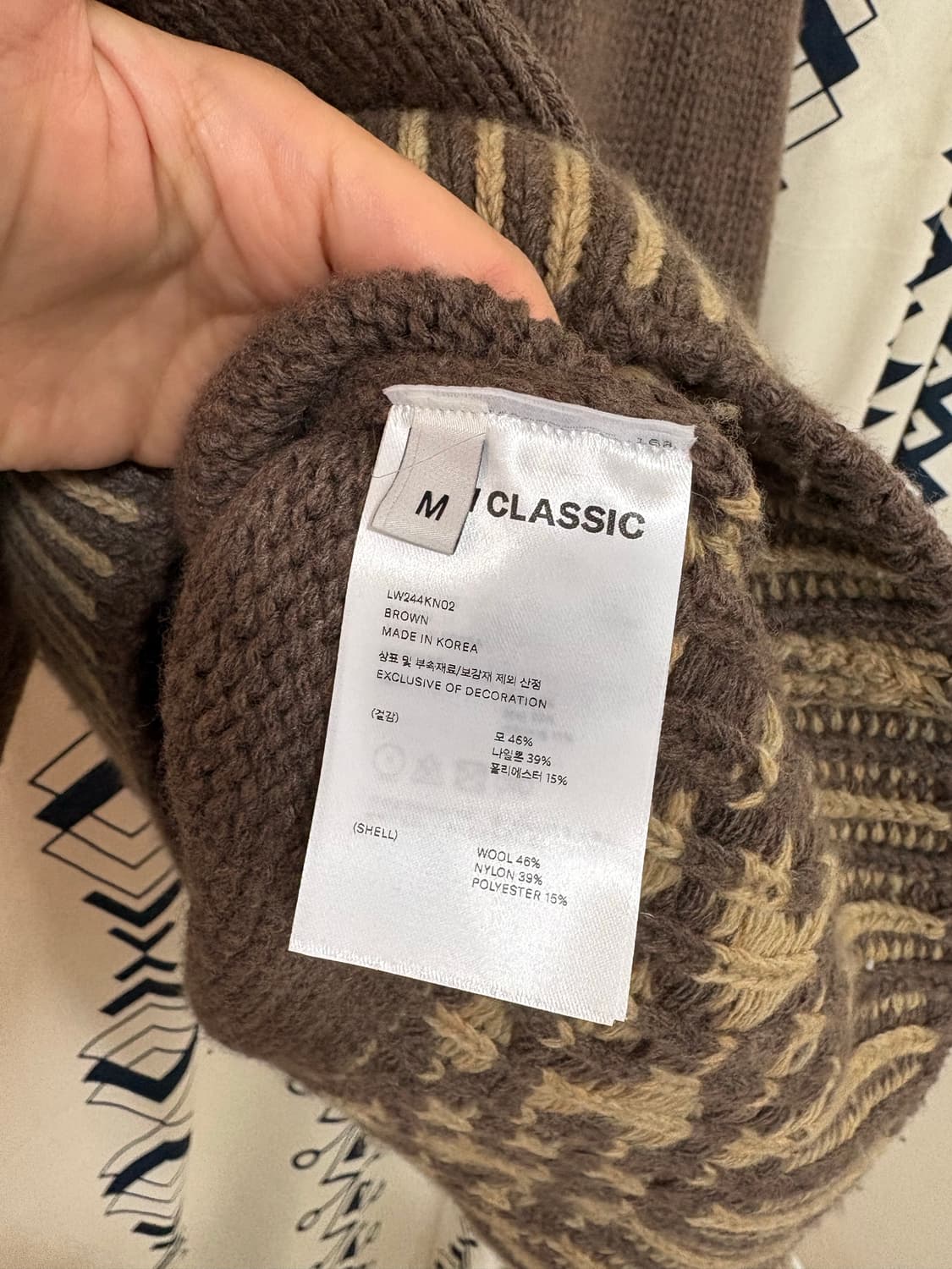 로우클래식 JACQUARD KNIT SWEATER 상품이미지6