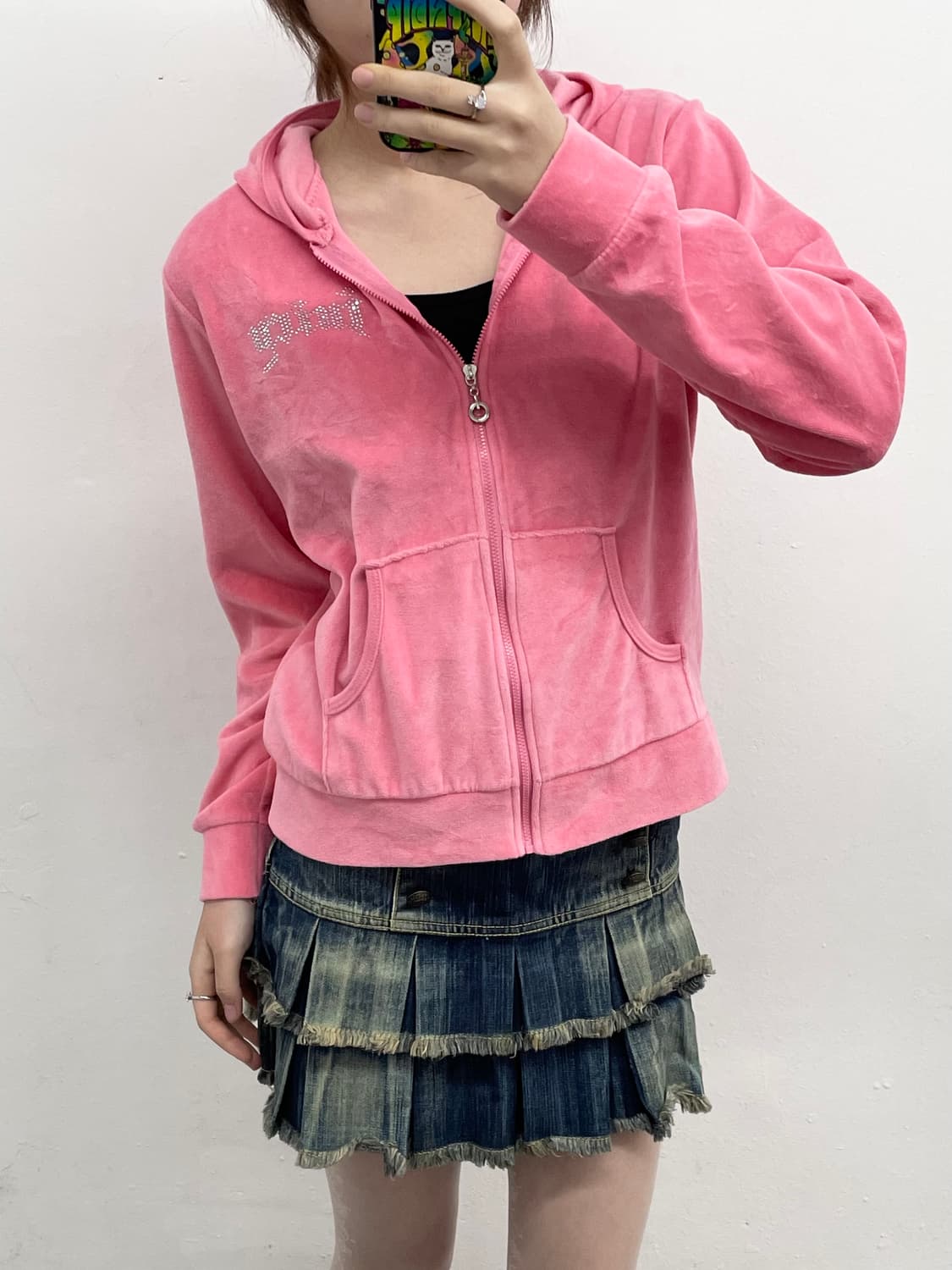 핑크 벨벳 핫픽스 후드집업 상품이미지2