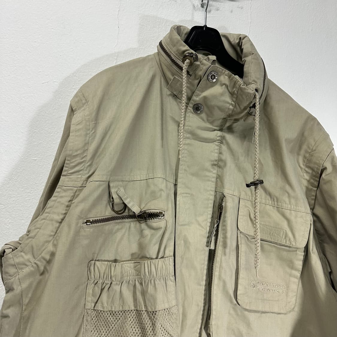 L VTG 빈티지 베이지 팔절개 헌팅자켓 상품이미지3