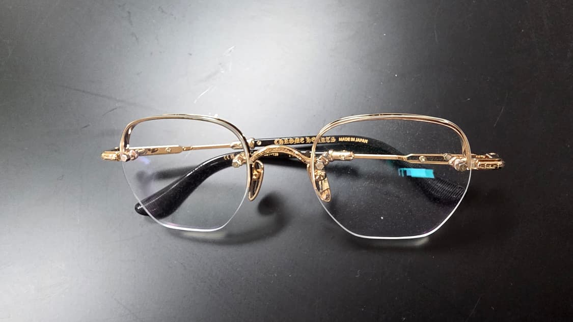 크롬하츠 프로스티드 블랙 골드 안경 상품이미지4
