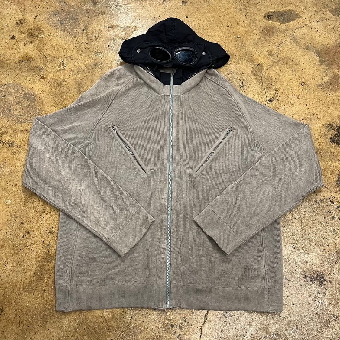 [정품/105] C.P.컴퍼니 고글 후드 니트 집업 자켓 b8 상품이미지2