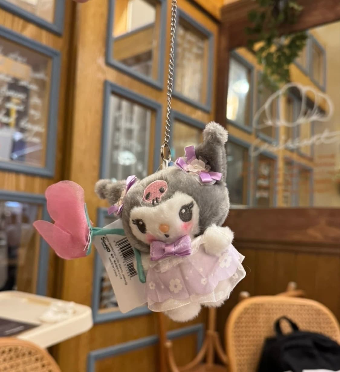 플라워 쿠로미 하트 체인 키링 상품이미지3