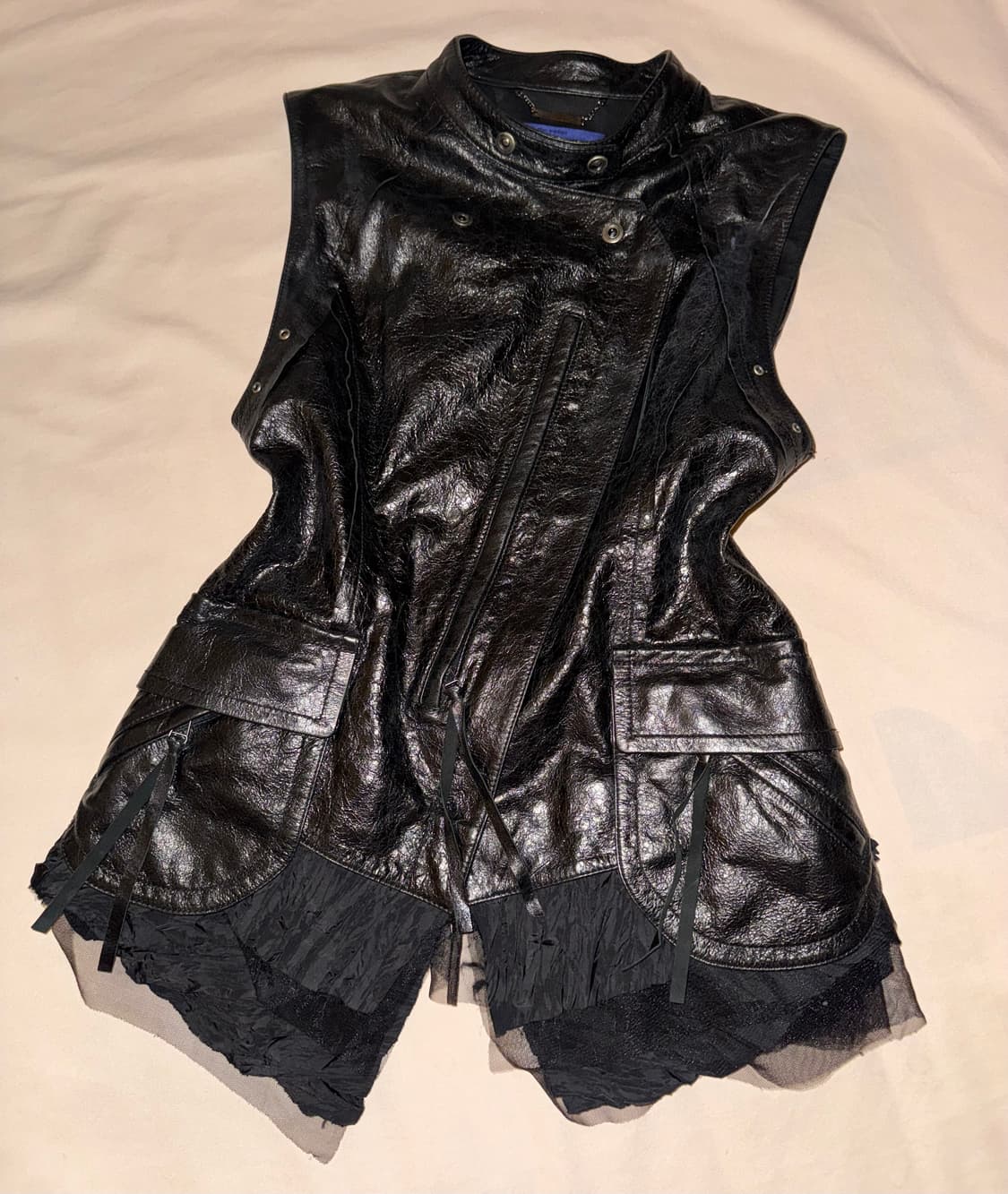 빈티지 가죽자켓 베스트 고스펑크 상품이미지1