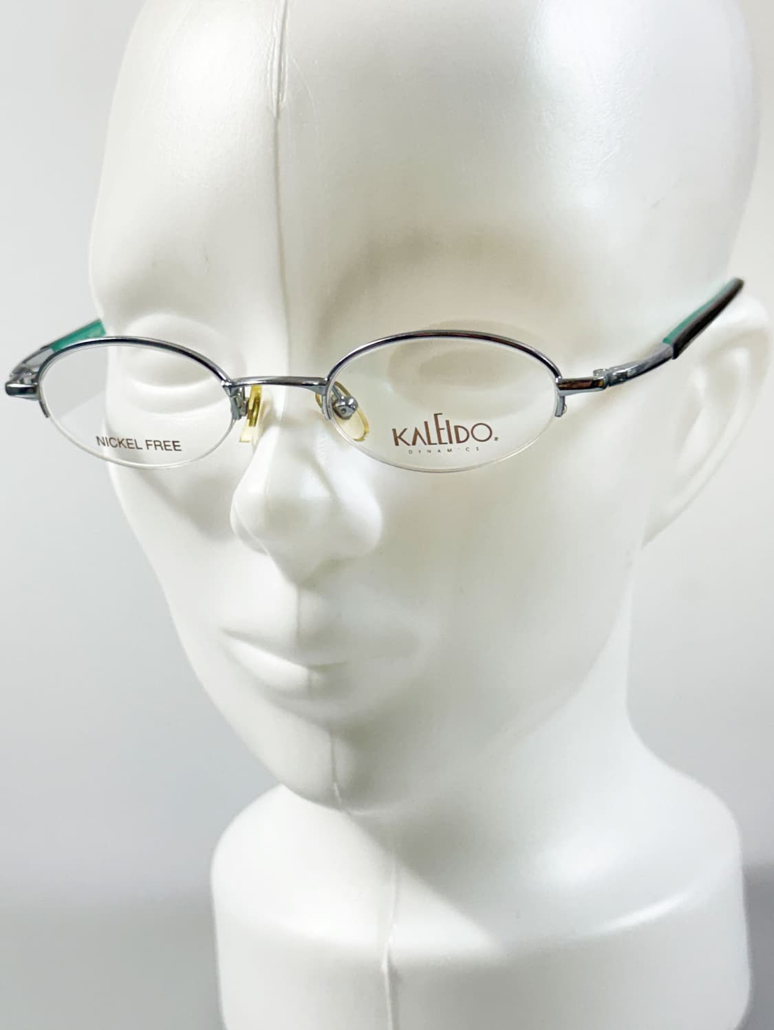 90s KALEIDO 실버 오벌 메탈 반무테 빈티지  안경 상품이미지8