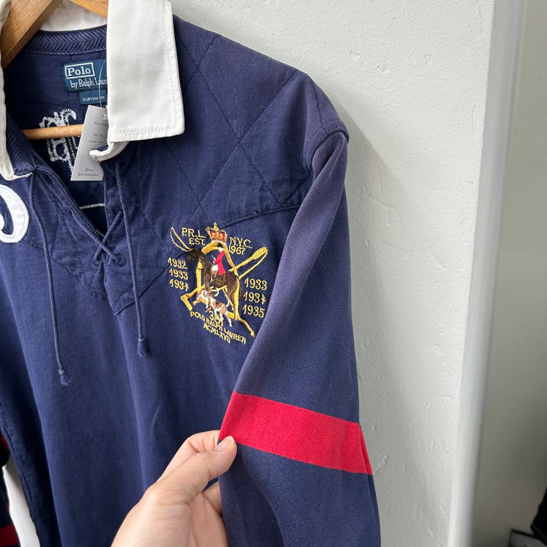 16360 - 폴로 랄프로렌 네이비 빅로고 럭비티 상품이미지4