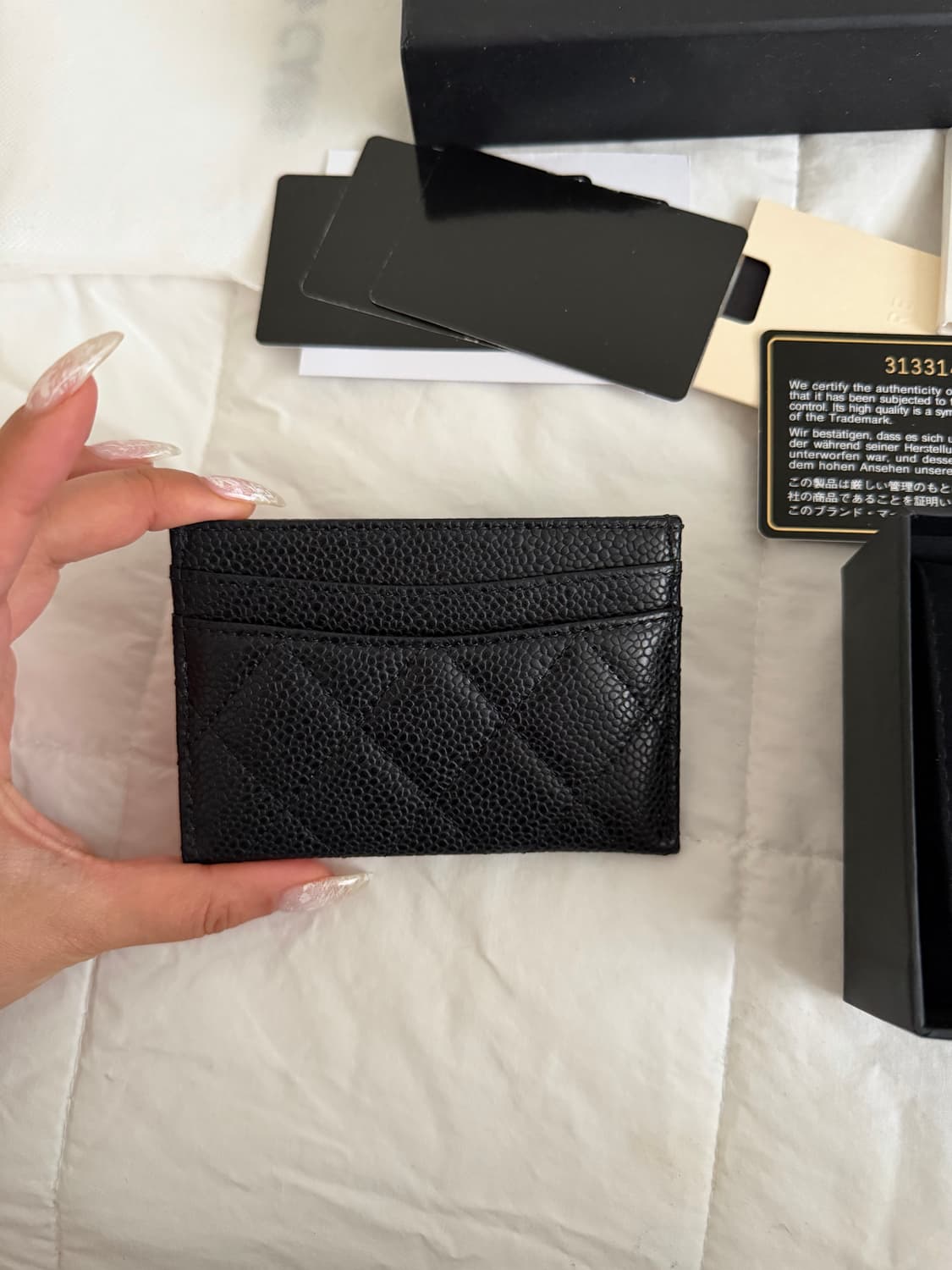 샤넬 카드지갑 캐비어 금장 31번대 상품이미지4