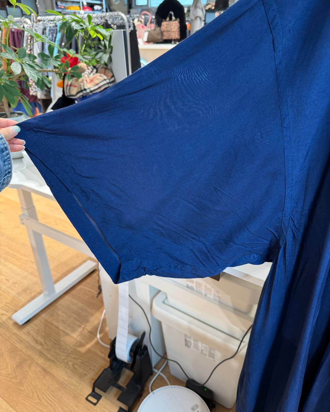 꼼데가르송 네이비 언발 드레이프 원피스  상품이미지5