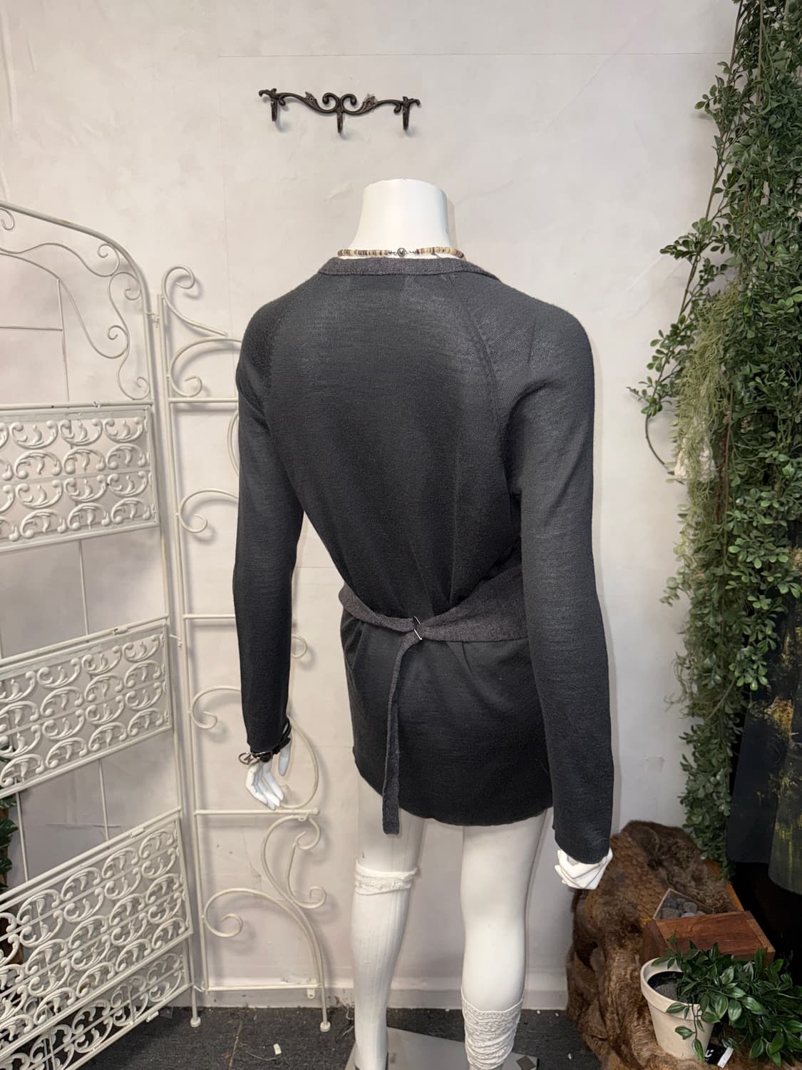 SYSTEM charcoal vest layered loose 가디건 상품이미지7