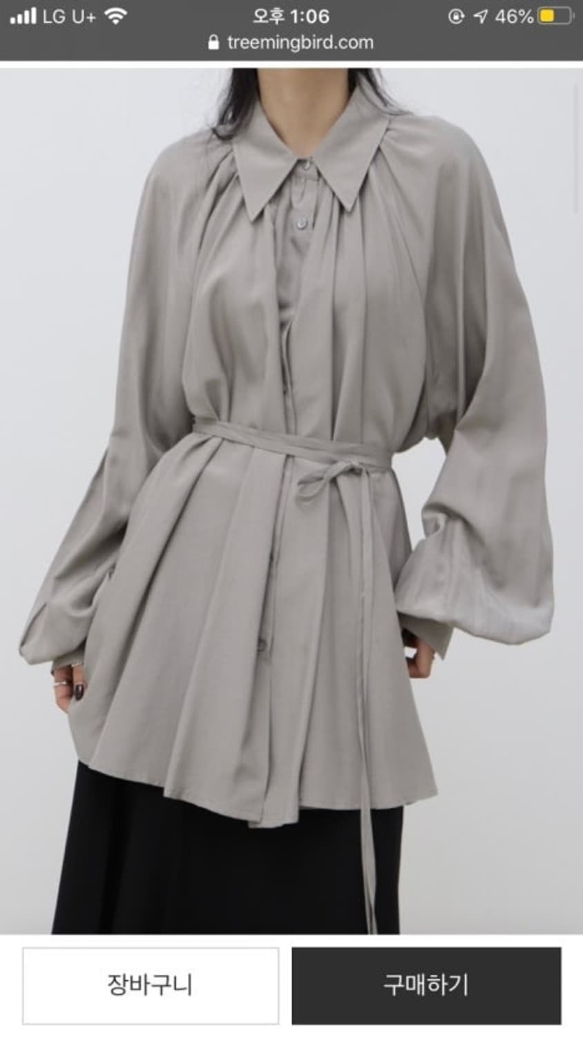 트리밍버드 벌룬 셔링블라우스 상품이미지1