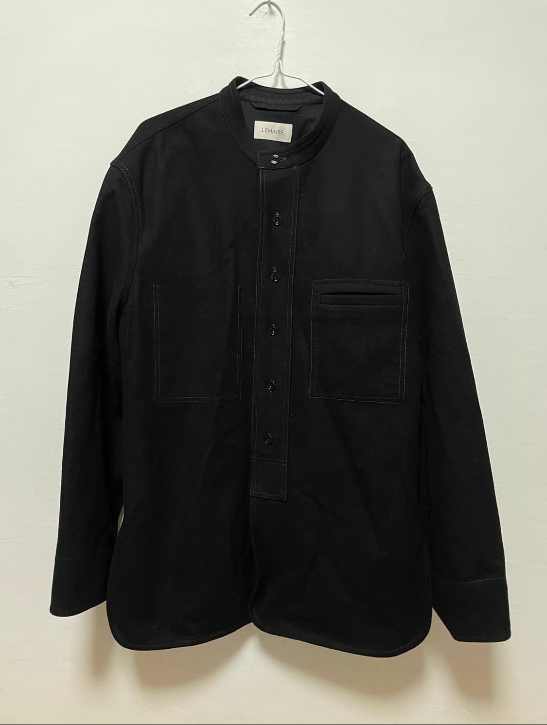 (구매)LEMAIRE LIGHT FELTED LONG OVER SHIRT 상품이미지1