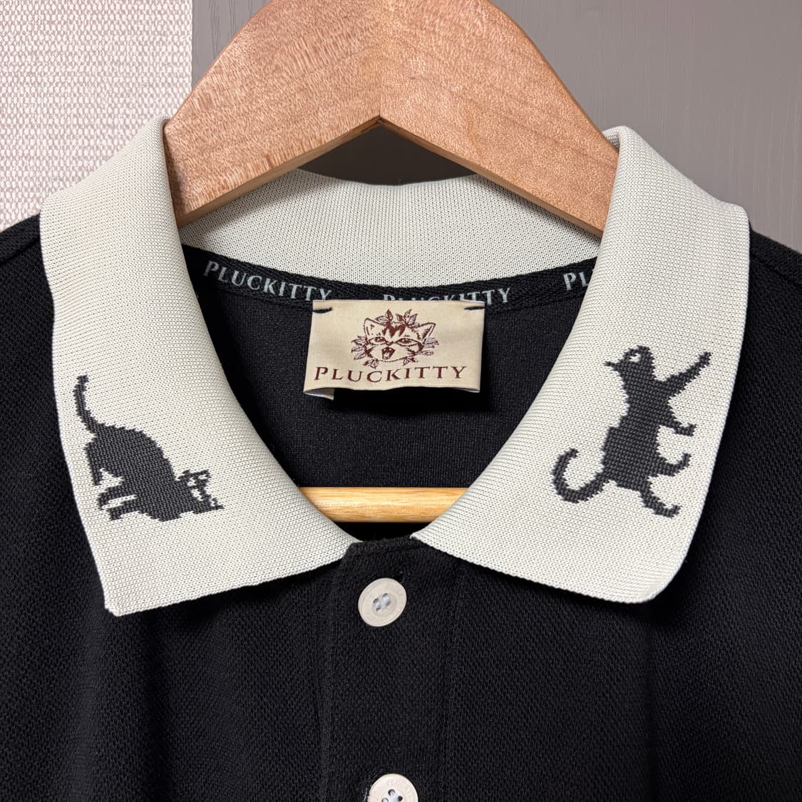 (고양이 반팔 피케 티셔츠) 플러키티 선셋 위듀 자카드 피케 폴로 셔츠 상품이미지6