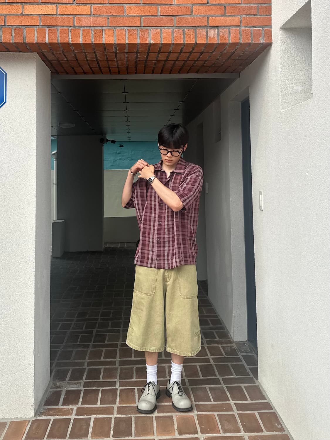 인템포무드 유즈드 워시 버뮤다 팬츠(L) 상품이미지1