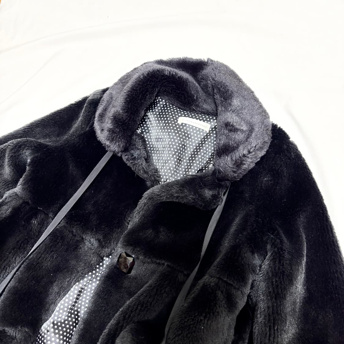 빈티지 y2k 고스 갸루 폼폼 퍼코트 지뢰계 상품이미지4