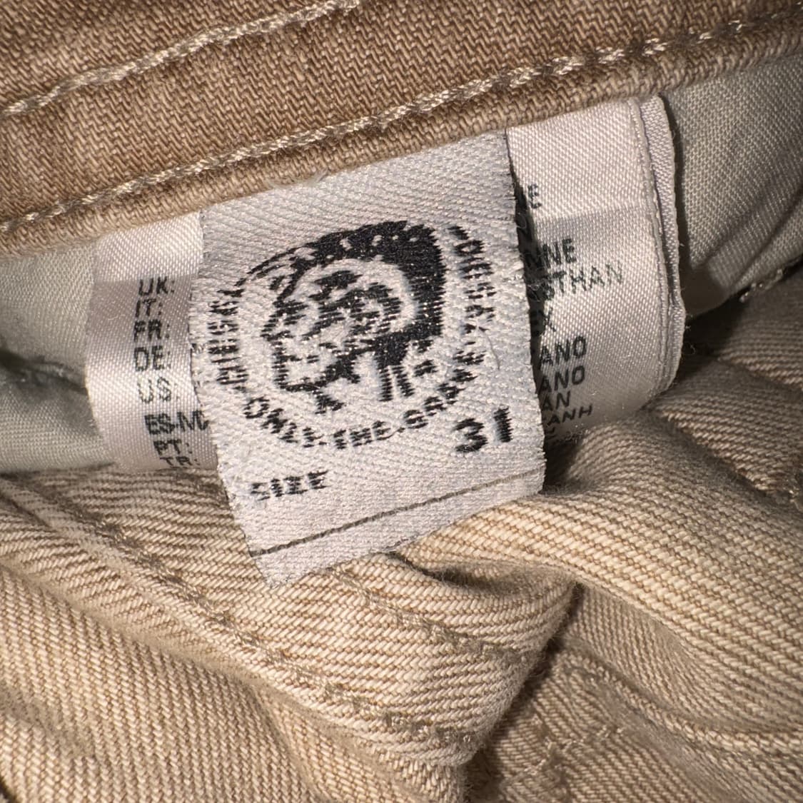 디젤 베이지 브라운 아이보리 데님 팬츠 상품이미지8