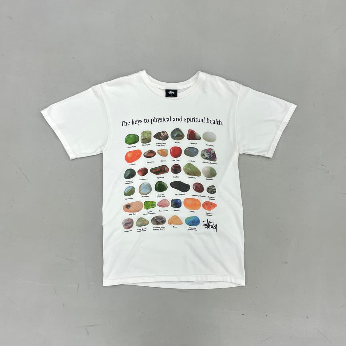 스투시 스톤티 스톤 반팔 티셔츠 화이트 상품이미지1