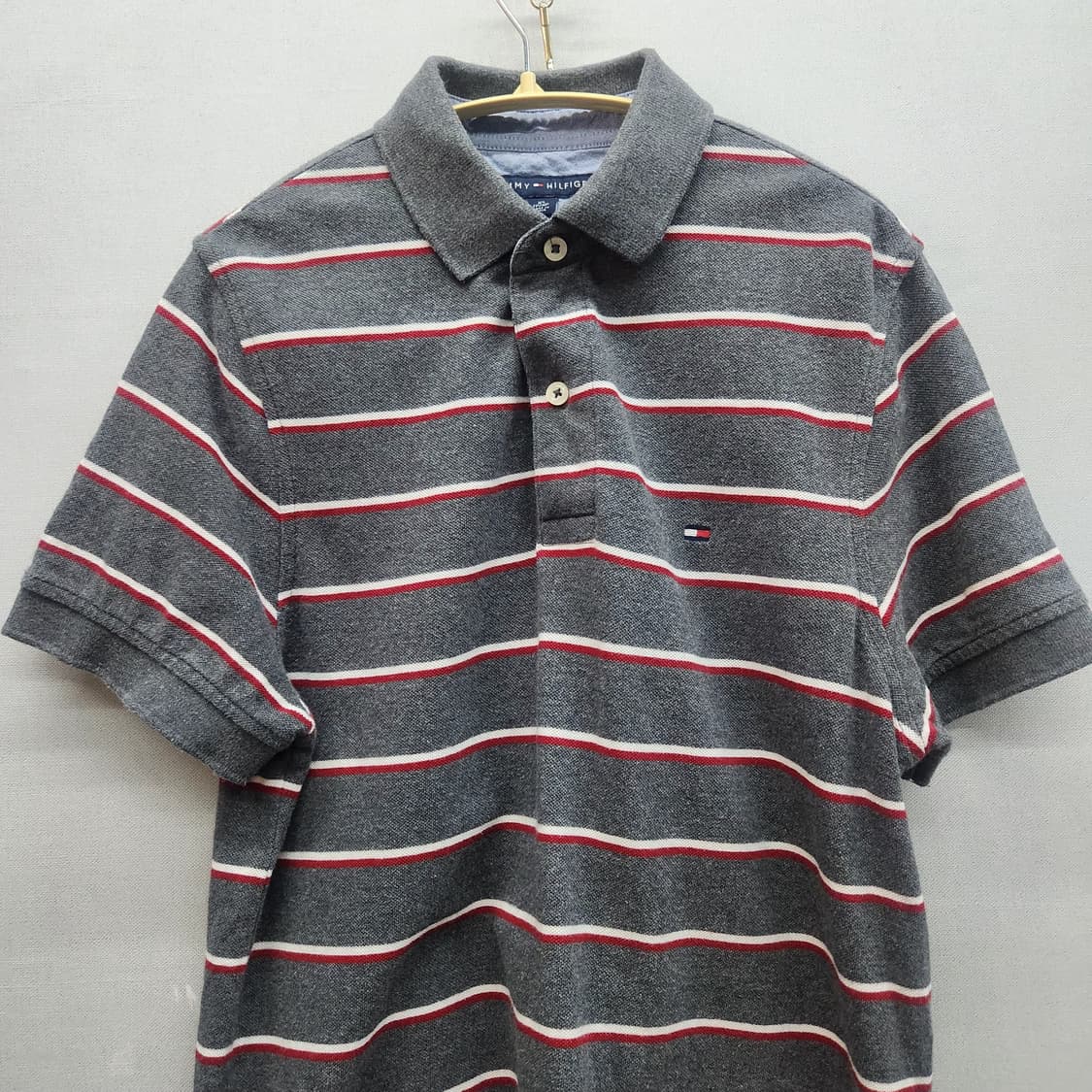 타미힐피거 로고 스트라이프 반팔카라 XS(M) 상품이미지2