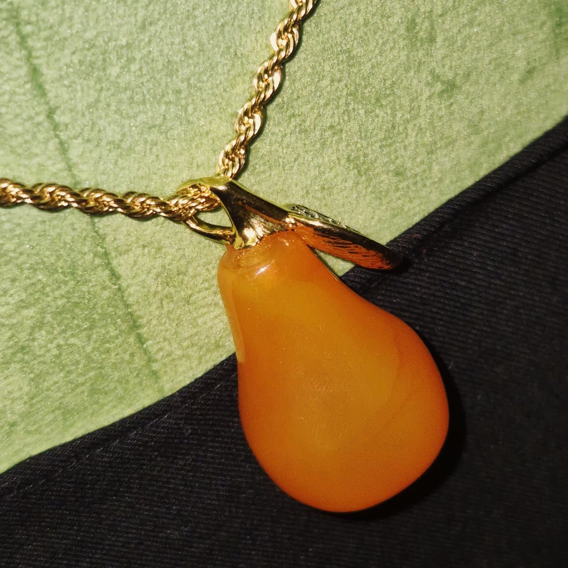 90s 미국 케네스제이 크리스탈 빅 서양배 목걸이 상품이미지7