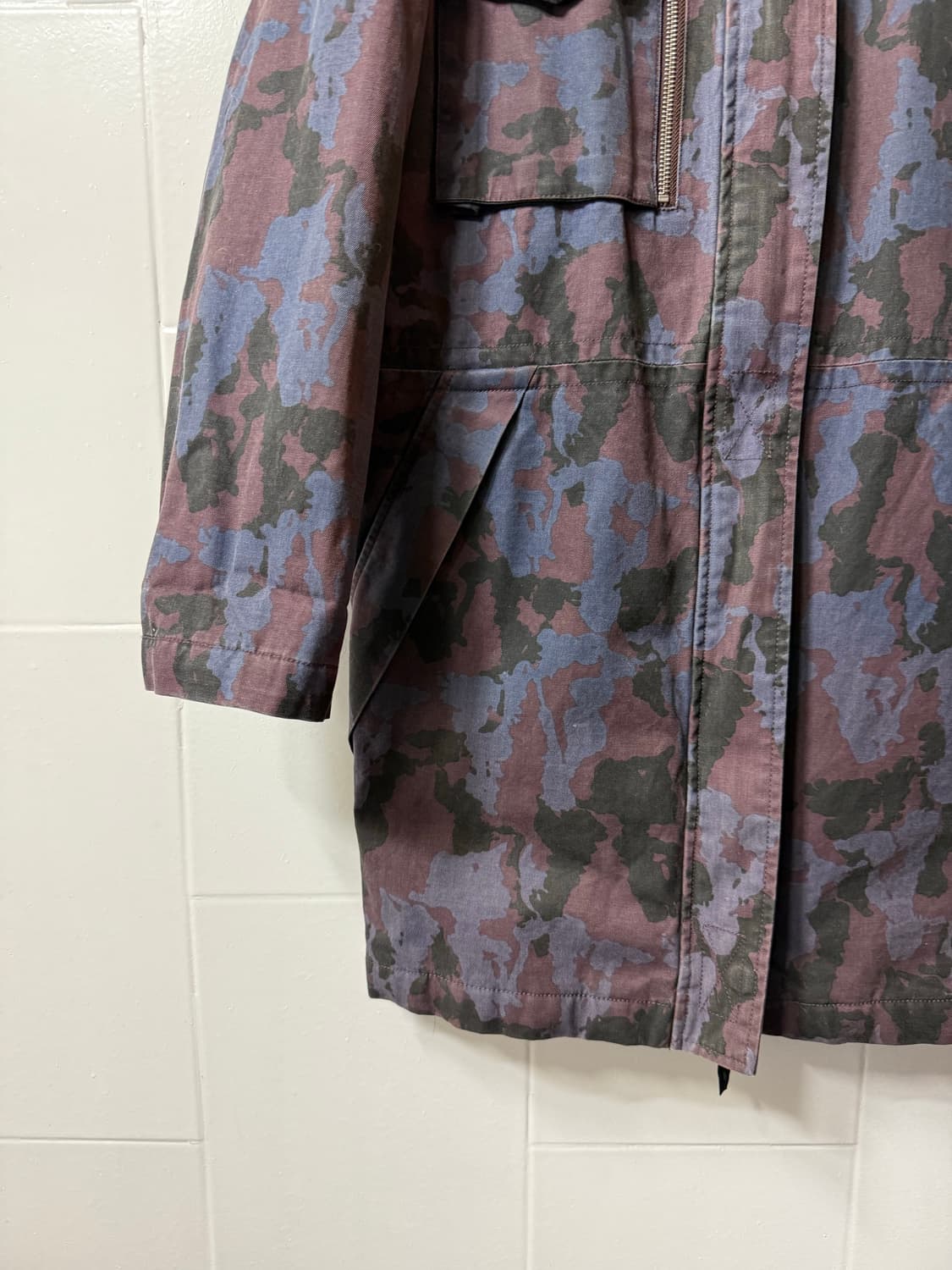 우드우드 롱 카모 후드 코트 상품이미지2