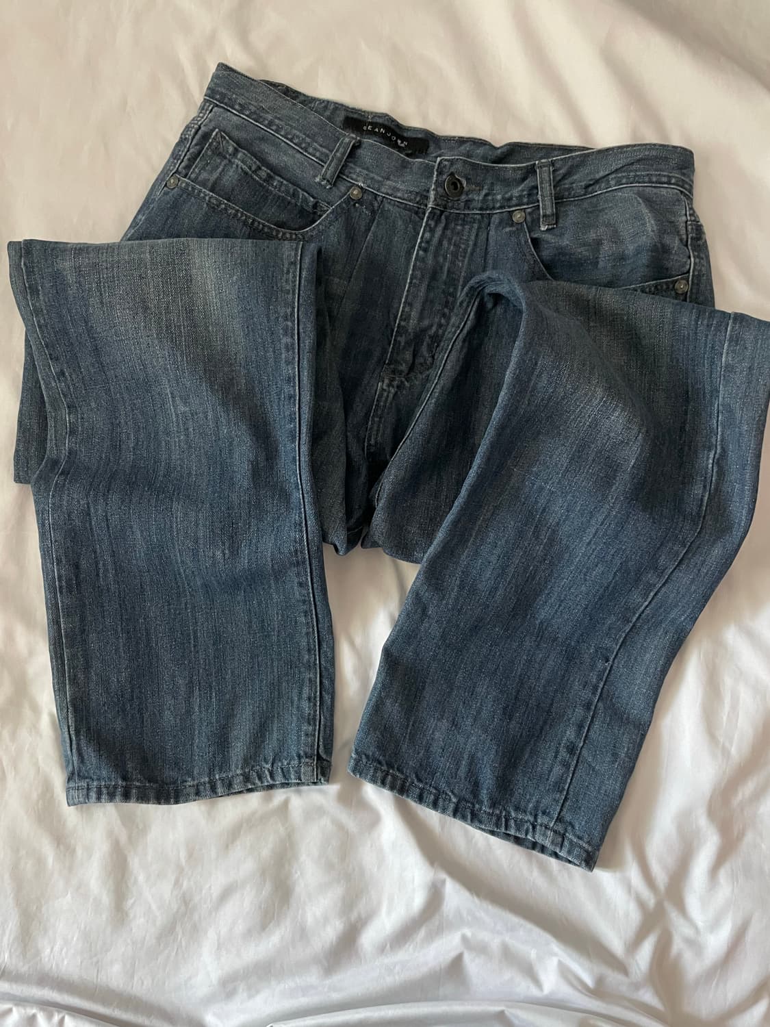 빈티지 y2k 션존 데님 와이드팬츠 상품이미지4