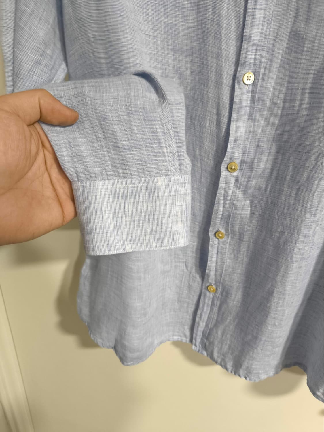 100 (15.5) 폴스미스 슬림핏 린넨 셔츠 이태리제 상품이미지3