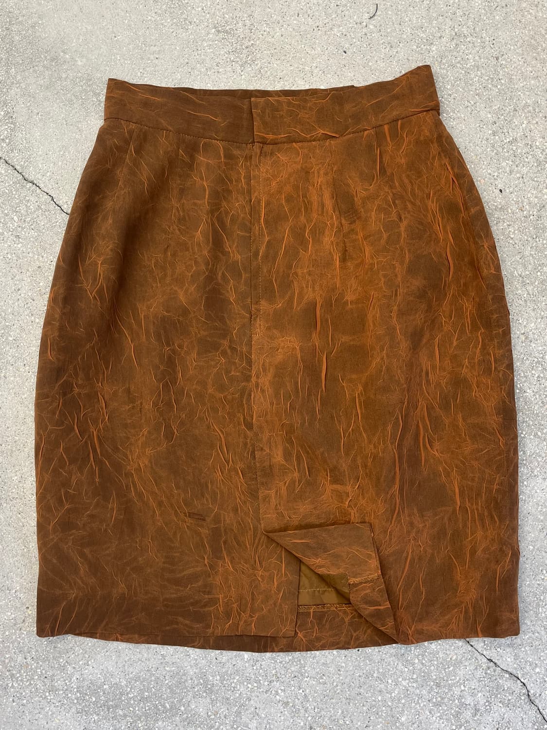 크랙 브라운 스커트 상품이미지3