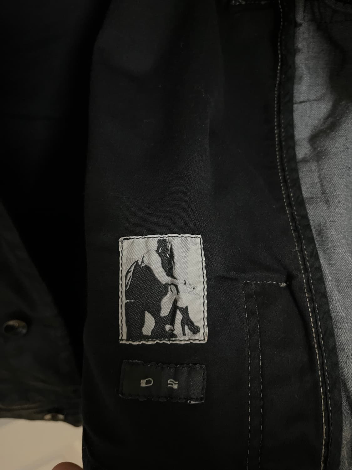 [S] 릭오웬스 13fw 왁스 코팅 슬레이브 몰리노 데님 자켓 상품이미지6