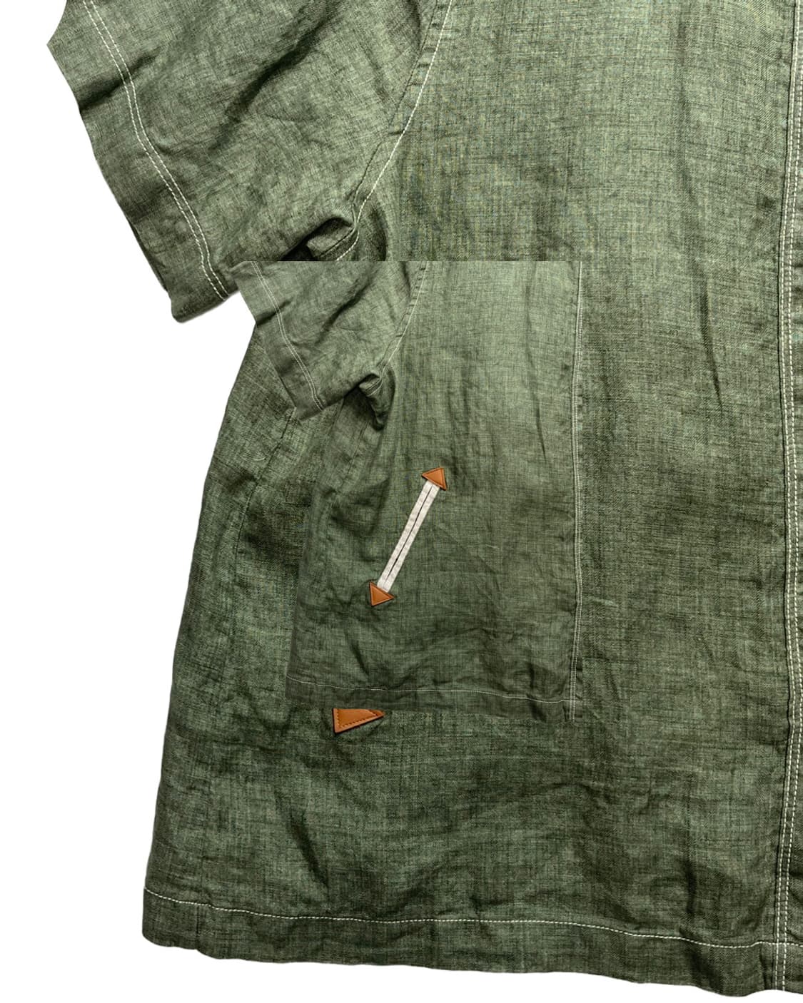 Deep green linen shirt 상품이미지3