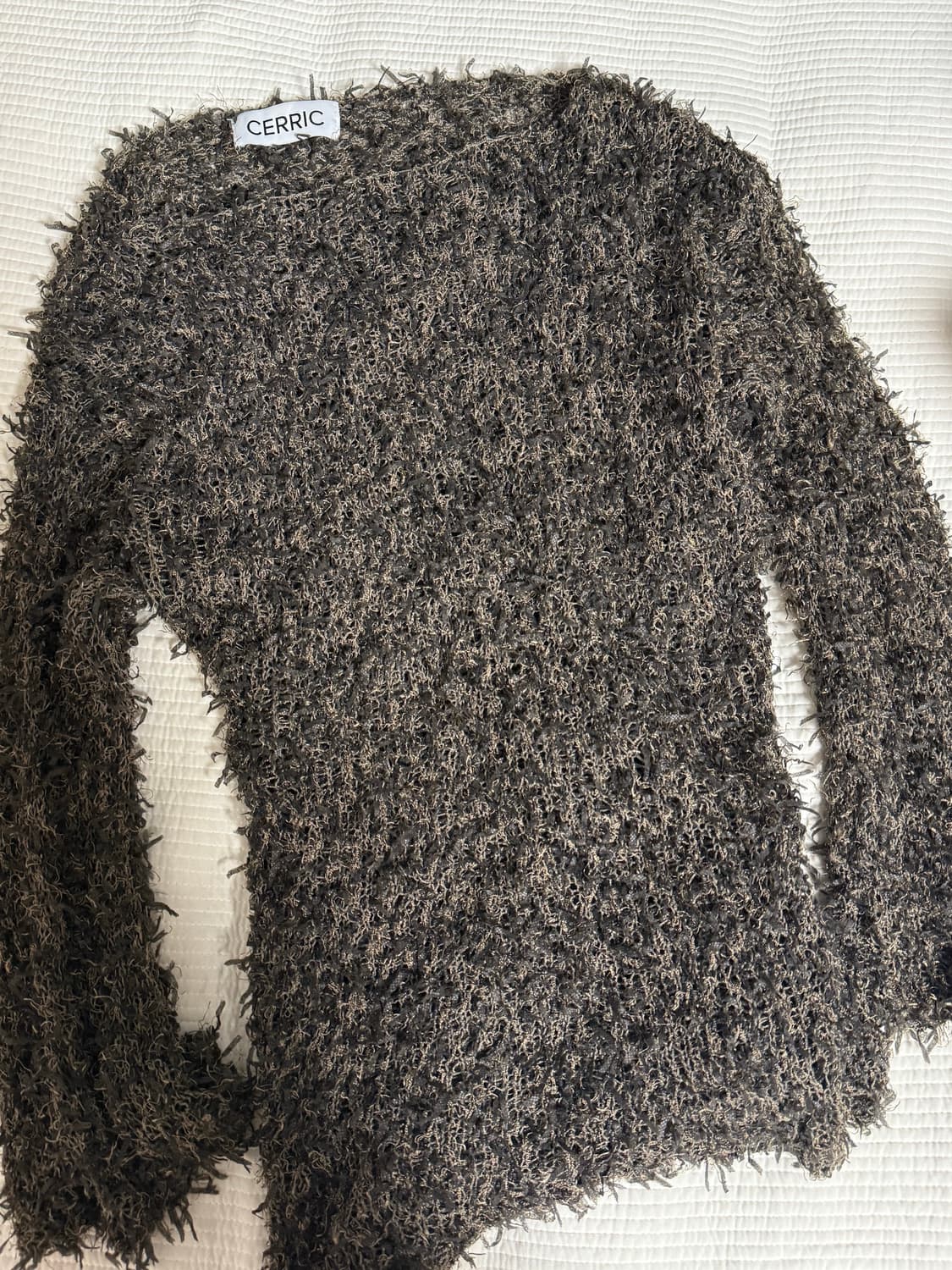 세릭 프린지 드롭 니트 FRINGE DROP KNIT / BROWN  상품이미지2