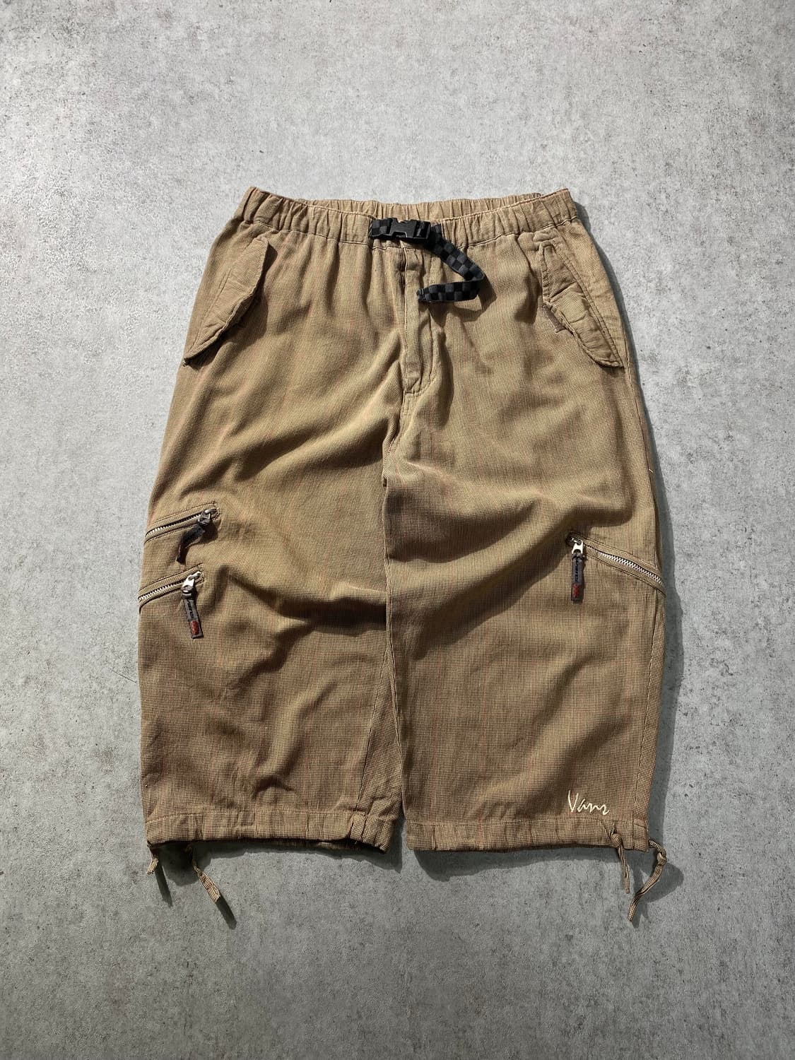 [L] 90-00s VANS 반스 멀티지퍼 체크 버뮤다팬츠 상품이미지1