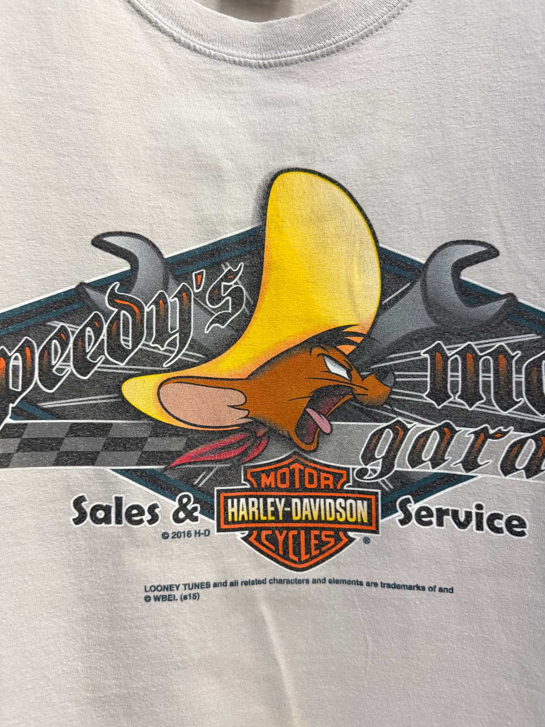빈티지 할리데이비슨 루니툰즈 그레이 티셔츠 상품이미지2